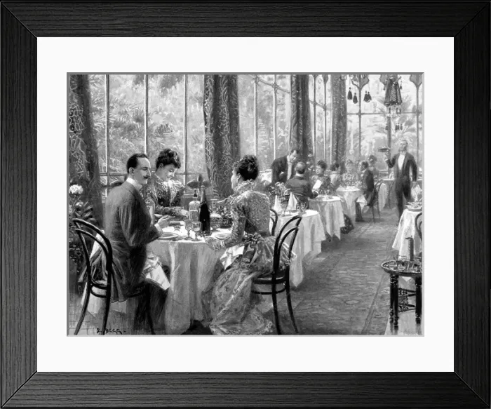 Framed Print : Dinner at the Grand Hotel de Quirinal, Rome Framed Print : Dinner at the Grand Hotel de Quirinal, Rome