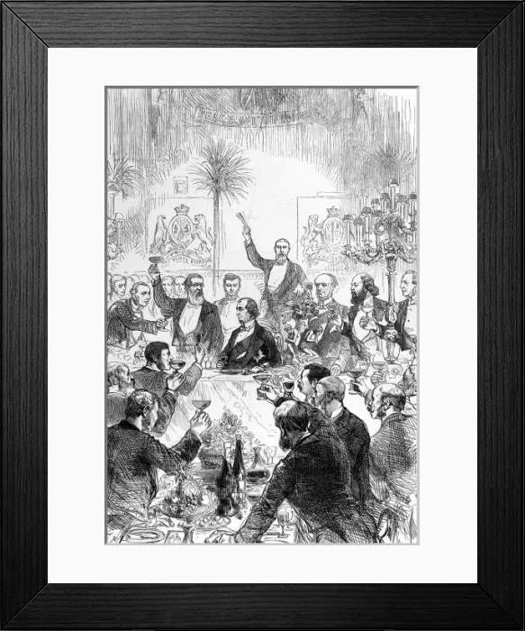 Framed Print : Carlton Club Banquet: Drinking Lord Beaconsfields health Framed Print : Carlton Club Banquet: Drinking Lord Beaconsfields health