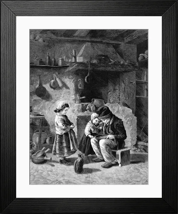 Framed Print : Breakfast by Edouard Frere Framed Print : Breakfast by Edouard Frere