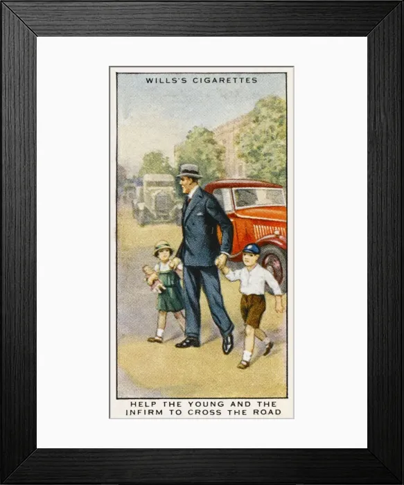 Framed Print : Help Young to Cross Framed Print : Help Young to Cross