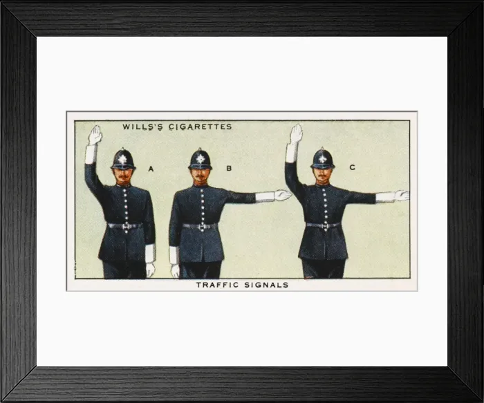 Framed Print : Policeman Signals Stop Framed Print : Policeman Signals Stop