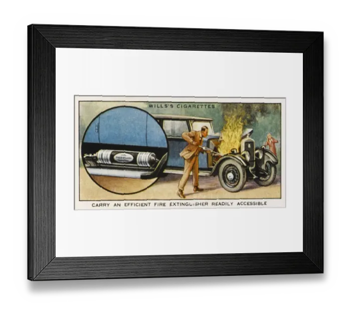 Framed Print : Car Fire Extinguisher Framed Print : Car Fire Extinguisher