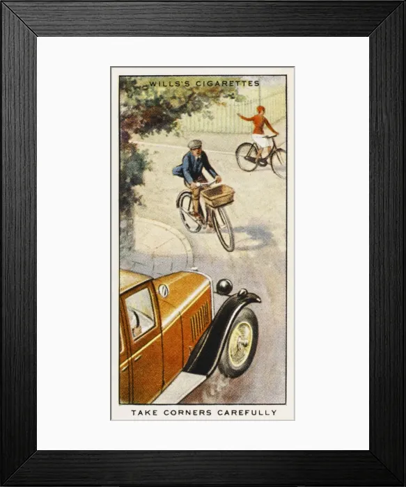 Framed Print : Cyclist Cuts Corner Framed Print : Cyclist Cuts Corner