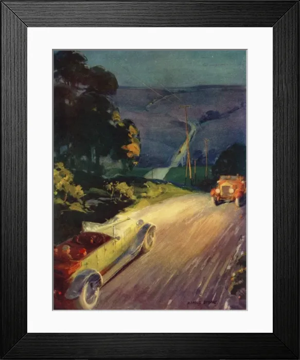 Framed Print : Cars Passing at Night Framed Print : Cars Passing at Night