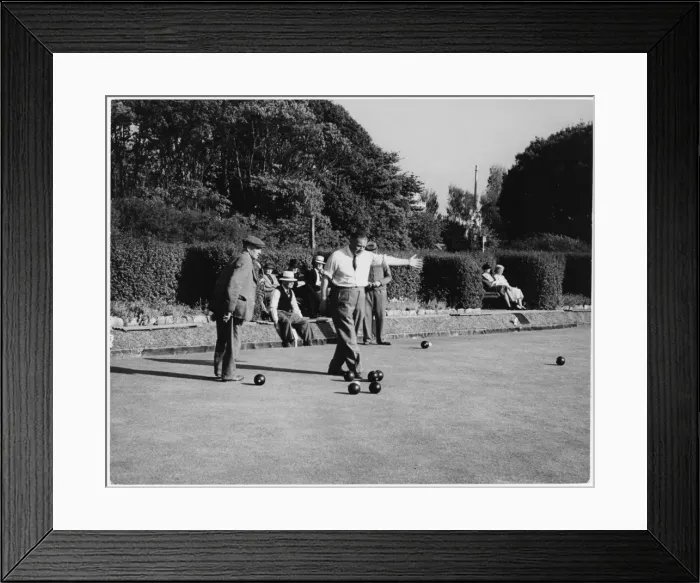 Framed Print : Men Playing Bowls Framed Print : Men Playing Bowls