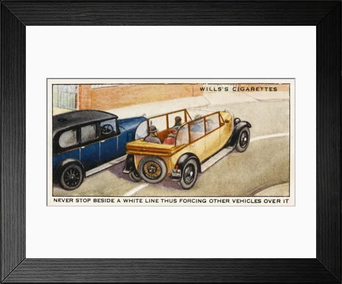 Framed Print : Stopping by White Line Framed Print : Stopping by White Line