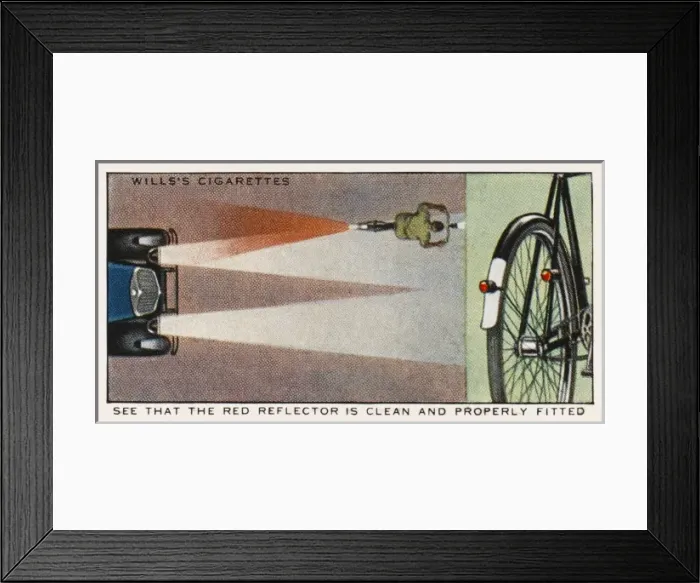 Framed Print : Cyclists Red Reflector Framed Print : Cyclists Red Reflector