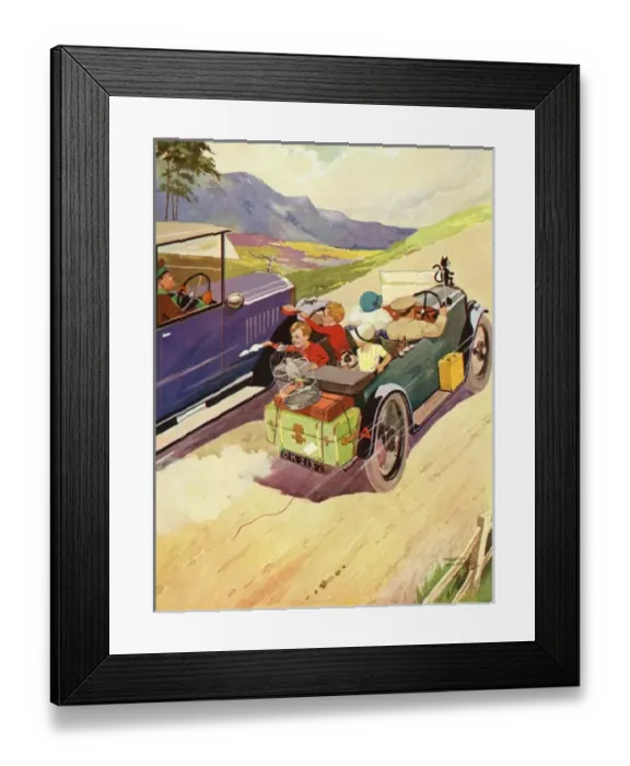 Framed Print : Family Off for a Holiday Framed Print : Family Off for a Holiday