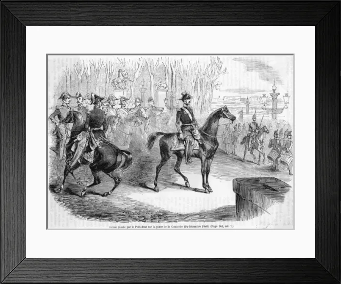 Framed Print : Napoleon Reviews Troops Framed Print : Napoleon Reviews Troops