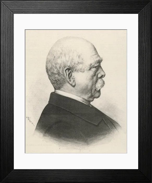 Framed Print : Bismarck Profile 1890 Framed Print : Bismarck Profile 1890