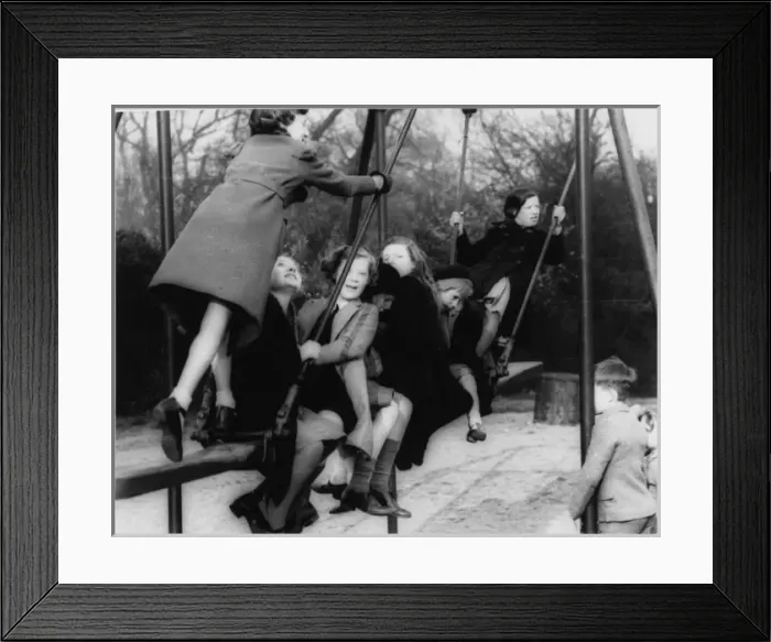 Framed Print : Girls on a Swing Framed Print : Girls on a Swing