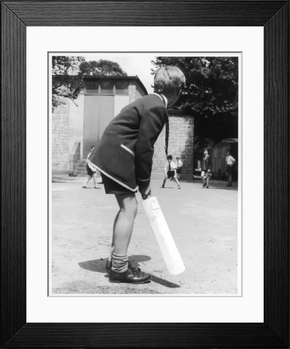 Framed Print : Boys Playing Cricket Framed Print : Boys Playing Cricket