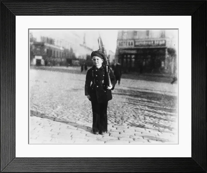 Framed Print : Boy Dressed as Soldier Framed Print : Boy Dressed as Soldier