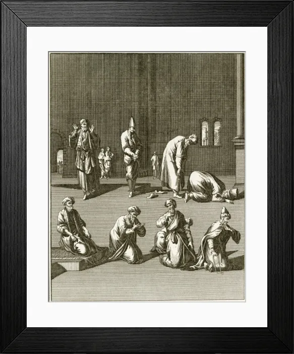 Framed Print : Moslems at Prayer Framed Print : Moslems at Prayer