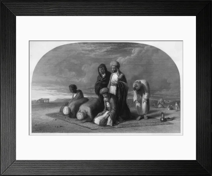 Framed Print : Moslems at Prayer Framed Print : Moslems at Prayer