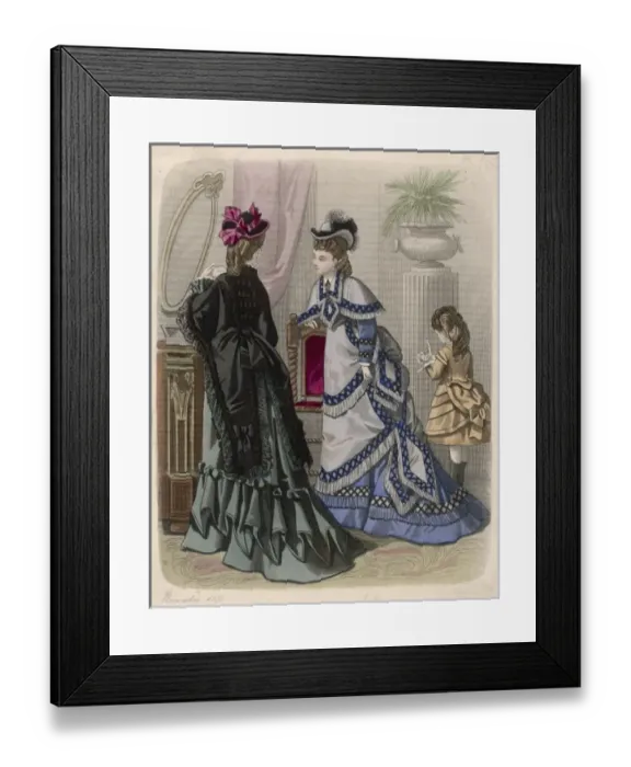 Framed Print : Fashions November 1875 Framed Print : Fashions November 1875
