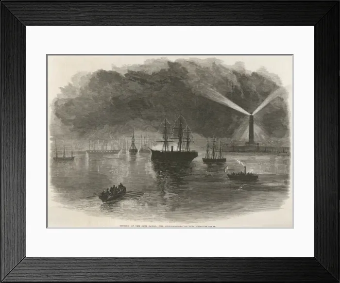 Framed Print : Suez Opening Lights Framed Print : Suez Opening Lights