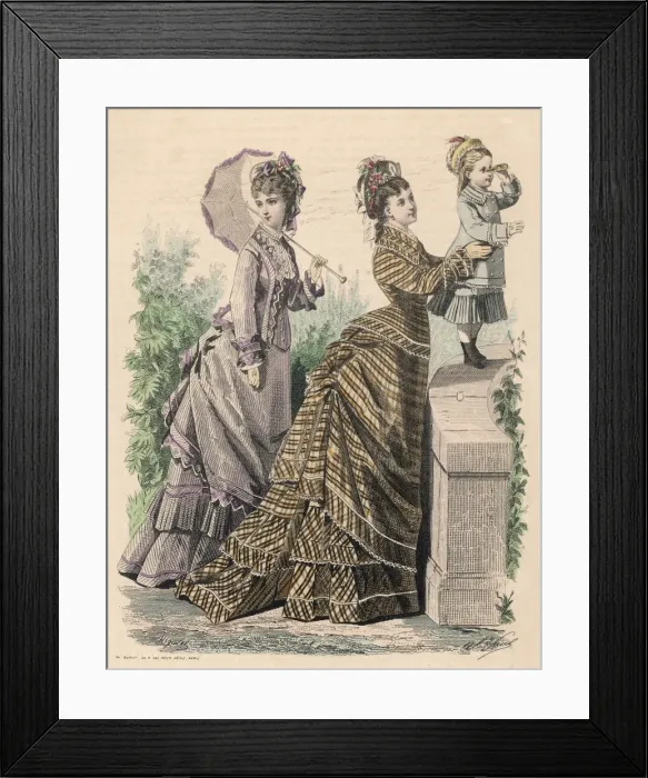 Framed Print : Fashions July 1875 Framed Print : Fashions July 1875