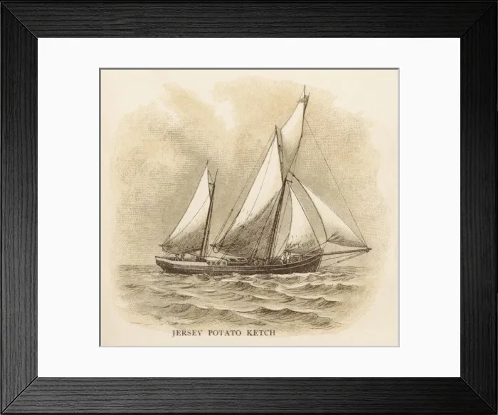 Framed Print : Jersey Potato Ketch Framed Print : Jersey Potato Ketch
