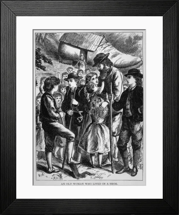 Framed Print : Woman who Lived in Shoe Framed Print : Woman who Lived in Shoe