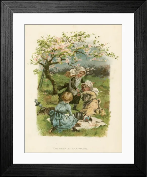 Framed Print : Wasp Interrupts Picnic Framed Print : Wasp Interrupts Picnic