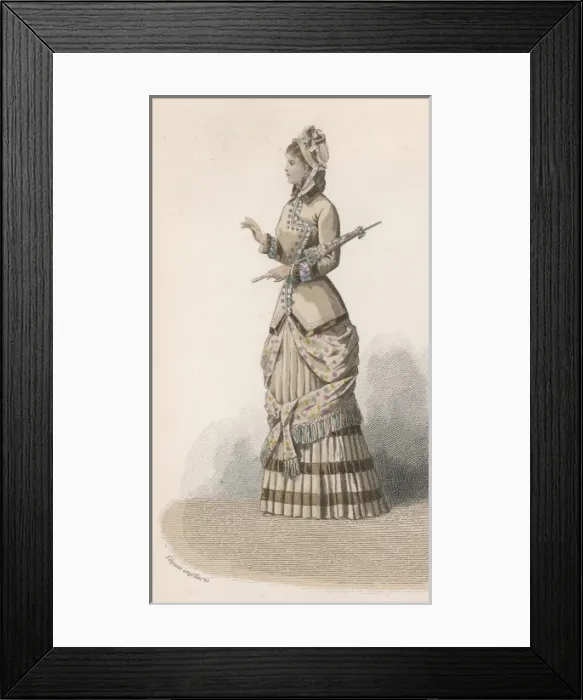 Framed Print : History of Fashion 1879 Framed Print : History of Fashion 1879