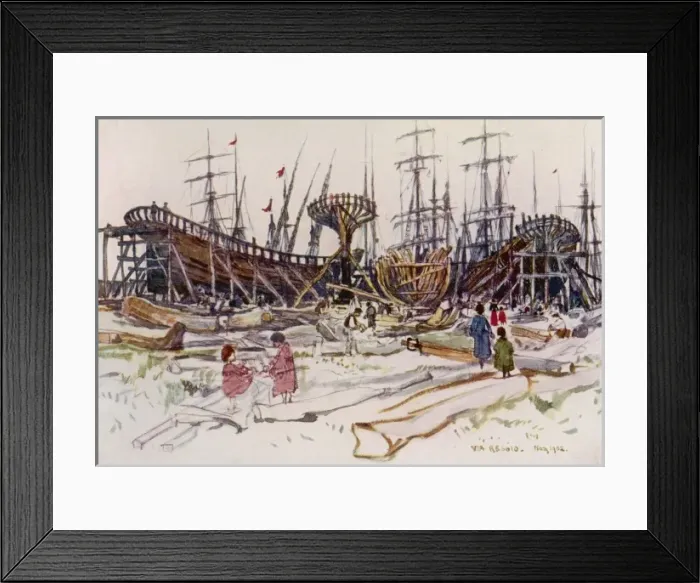 Framed Print : Viareggio Shipyard Framed Print : Viareggio Shipyard