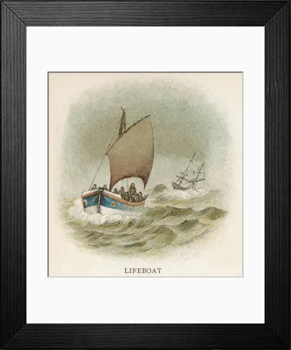 Framed Print : British Lifeboat C1880 Framed Print : British Lifeboat C1880