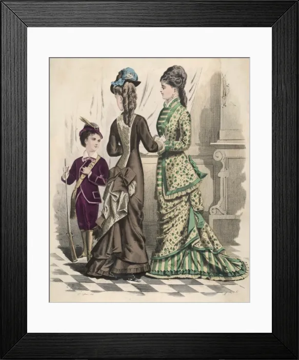 Framed Print : WOMEN & BOW 1877 Framed Print : WOMEN & BOW 1877