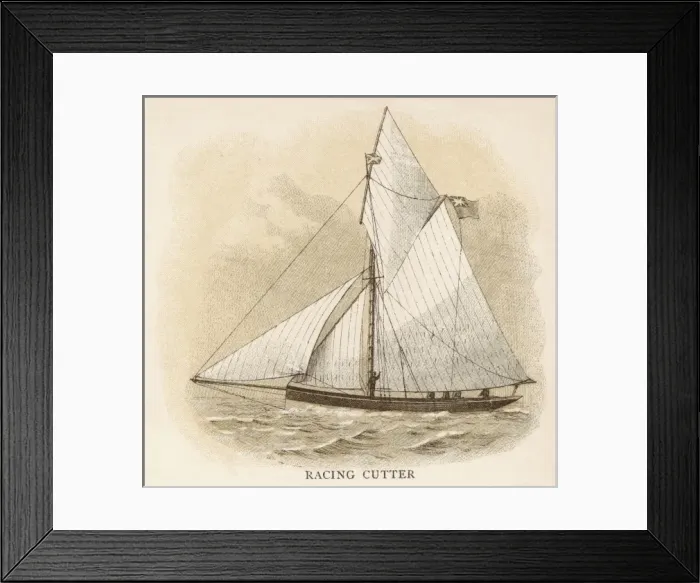 Framed Print : English Racing Cutter Framed Print : English Racing Cutter