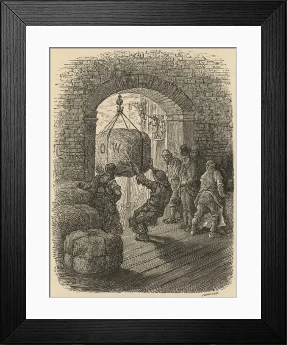 Framed Print : Dore / Dockers and Bale Framed Print : Dore / Dockers and Bale