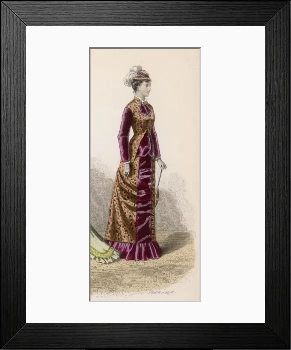 Framed Print : Red Costume 1878 Framed Print : Red Costume 1878
