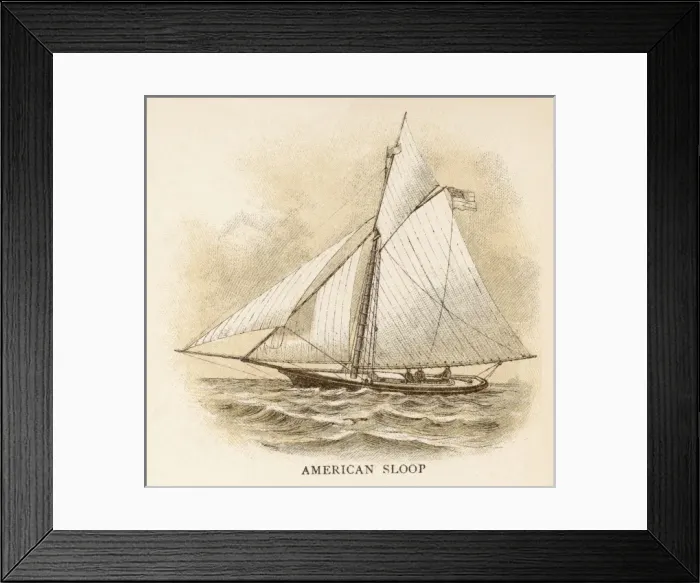 Framed Print : American Sloop Framed Print : American Sloop