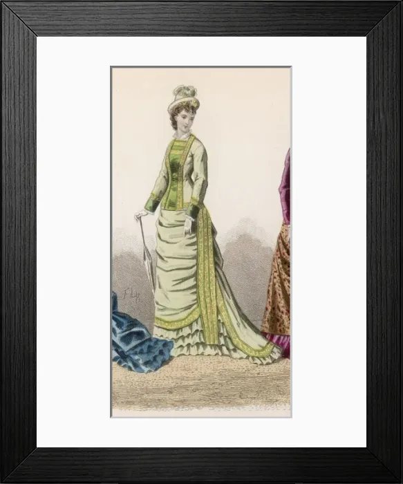 Framed Print : Green Costume 1877 Framed Print : Green Costume 1877