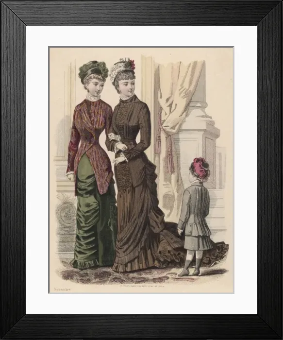 Framed Print : Fashions November 1879 Framed Print : Fashions November 1879
