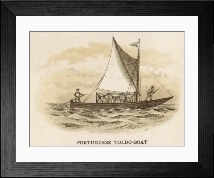 Framed Print : Portuguese Toldo-Boat Framed Print : Portuguese Toldo-Boat