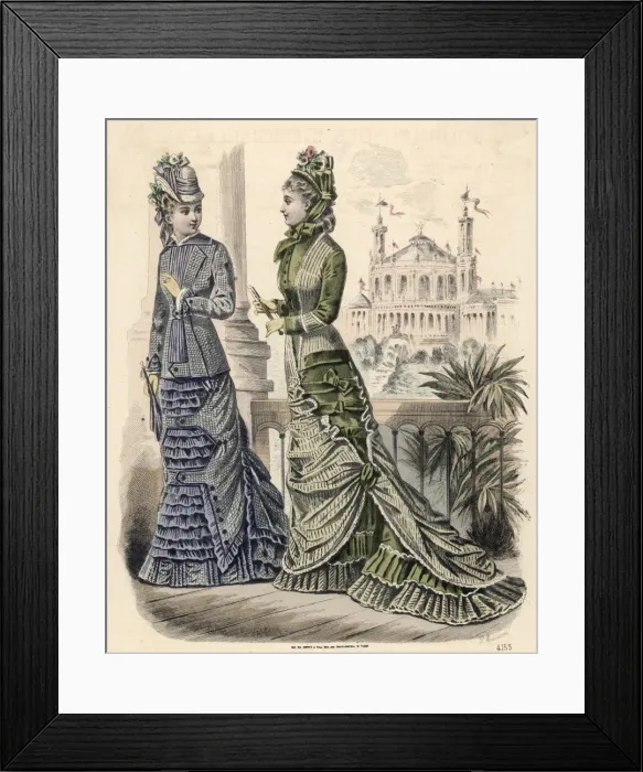 Framed Print : Women on Balcony 1878 Framed Print : Women on Balcony 1878
