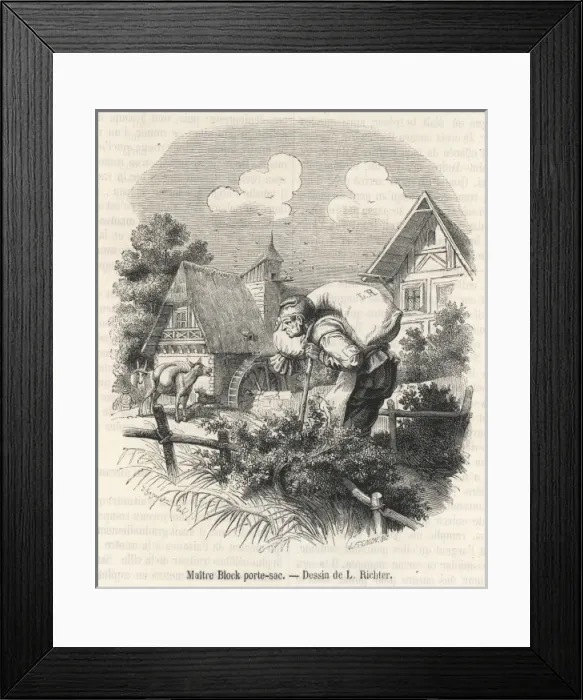Framed Print : Miller & Water Mill C19 Framed Print : Miller & Water Mill C19