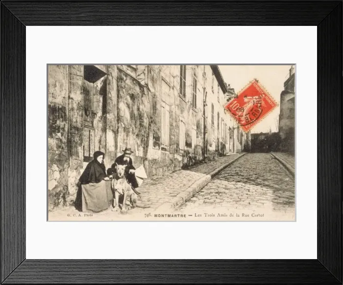 Framed Print : Social / Rue Cortot 1908 Framed Print : Social / Rue Cortot 1908