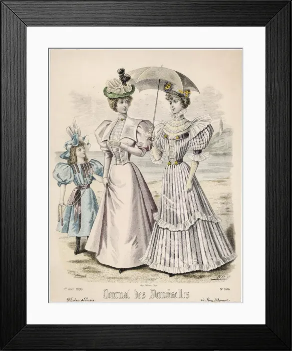 Framed Print : Seaside Costumes 1896 Framed Print : Seaside Costumes 1896