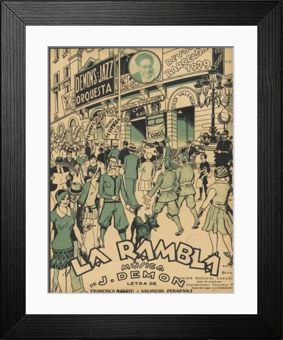 Framed Print : Social / Barcelona Rambla Framed Print : Social / Barcelona Rambla