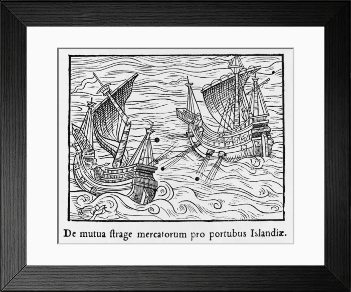 Framed Print : SEA BATTLE 1550 - 1 Framed Print : SEA BATTLE 1550 - 1