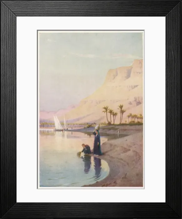 Framed Print : Egyptian River Scene Framed Print : Egyptian River Scene