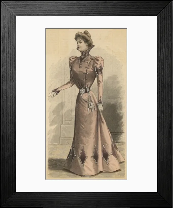 Framed Print : Dress / Diamond Applique Framed Print : Dress / Diamond Applique