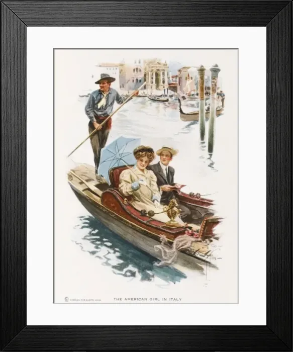 Framed Print : Tourists in a Gondola Framed Print : Tourists in a Gondola
