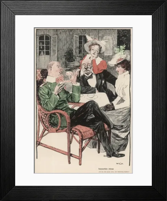 Framed Print : Social / German Officer Framed Print : Social / German Officer