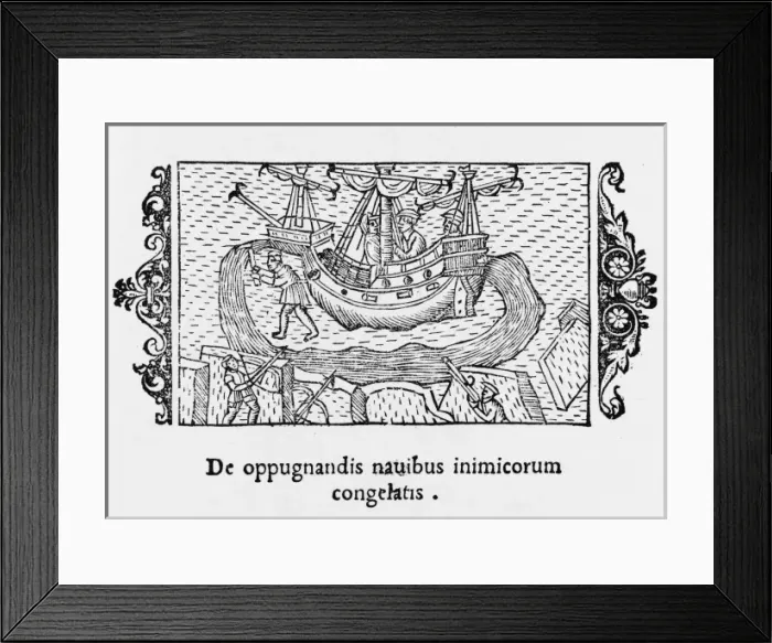 Framed Print : SEA BATTLE 1550 - 2 Framed Print : SEA BATTLE 1550 - 2