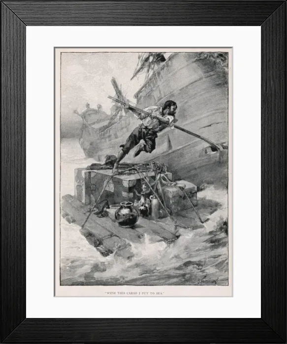 Framed Print : Robinson Crusoe / Defoe Framed Print : Robinson Crusoe / Defoe