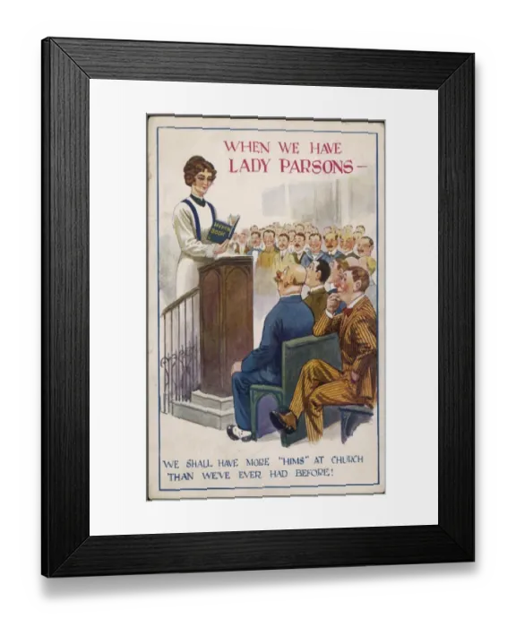 Framed Print : Lady Parson Postcard Framed Print : Lady Parson Postcard