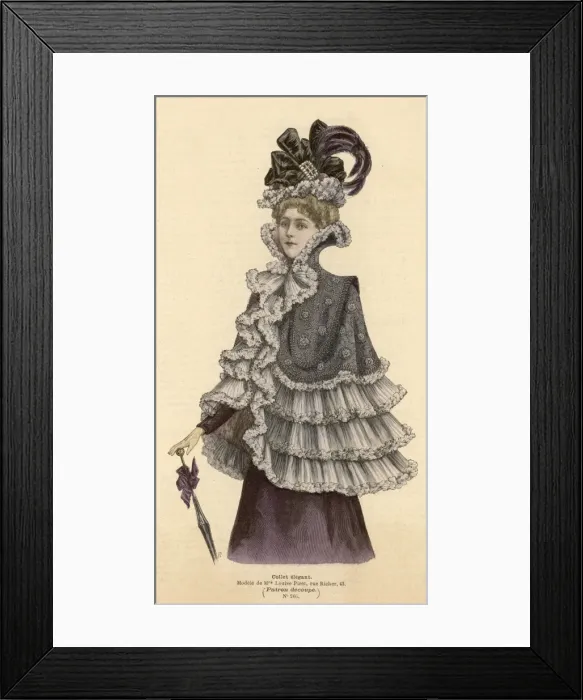 Framed Print : Frilly Mantle 1899 Framed Print : Frilly Mantle 1899